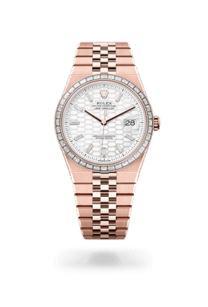 ROLEX LAND-DWELLER PLATINUM AND DIAMONDS 40 MM EVEROSE GOLD (WHITE DIAL)