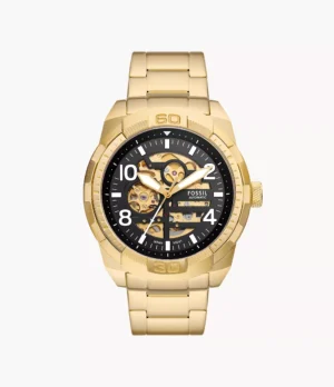 FOSSIL BROWNSMAN AUTOMATIC GOLD TONE STAINLESS STEEL